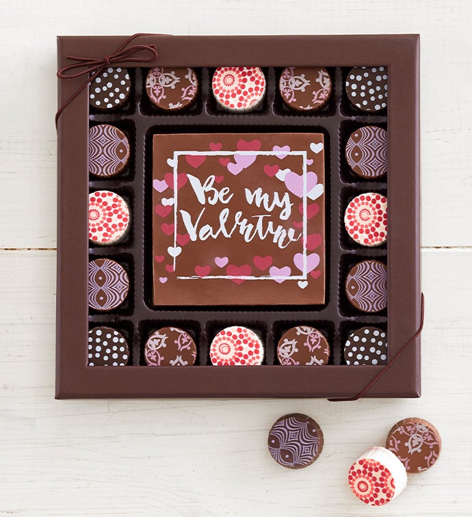Fleur de Chocolate® Valentine's Bar and Truffles 17pc